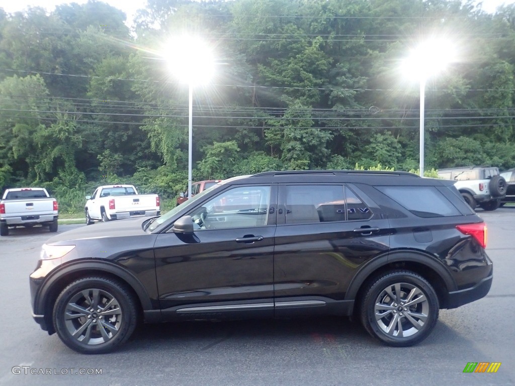 2021 Explorer XLT 4WD - Agate Black Metallic / Light Slate photo #6