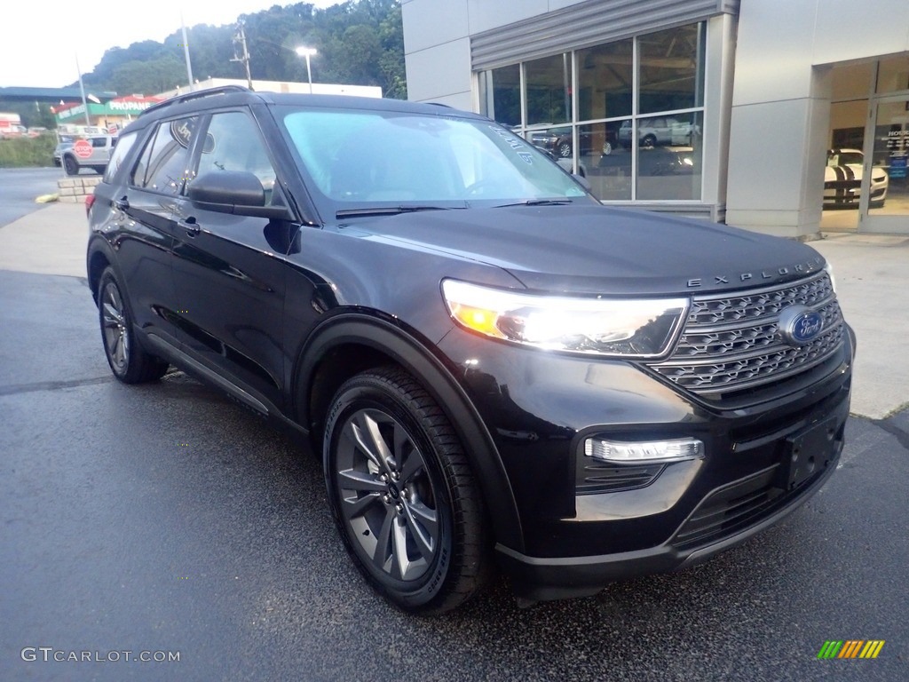2021 Explorer XLT 4WD - Agate Black Metallic / Light Slate photo #9
