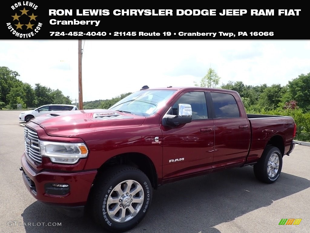 2023 2500 Laramie Crew Cab 4x4 - Delmonico Red Pearl / Black photo #1