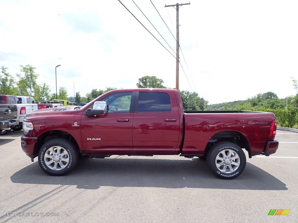 2023 2500 Laramie Crew Cab 4x4 - Delmonico Red Pearl / Black photo #2