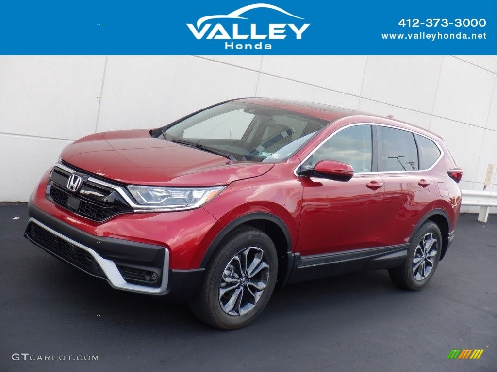 2021 CR-V EX-L AWD - Radiant Red Metallic / Black photo #1