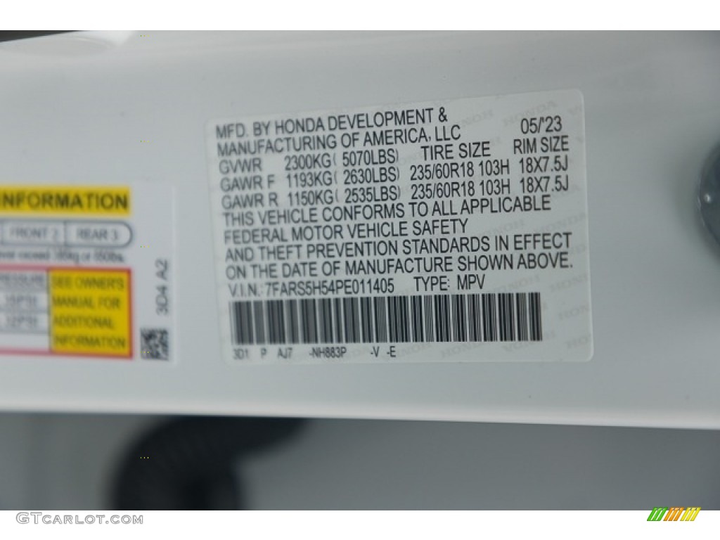 2023 Honda CR-V Sport Hybrid Color Code Photos