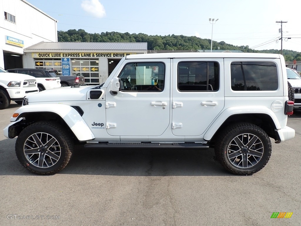 Bright White 2024 Jeep Wrangler 4-Door High Altitude 4xe Hybrid Exterior Photo #146371655