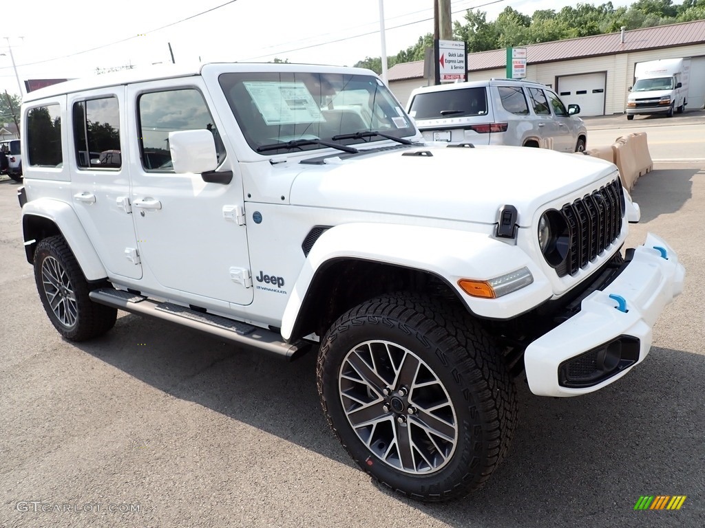 Bright White 2024 Jeep Wrangler 4-Door High Altitude 4xe Hybrid Exterior Photo #146371805