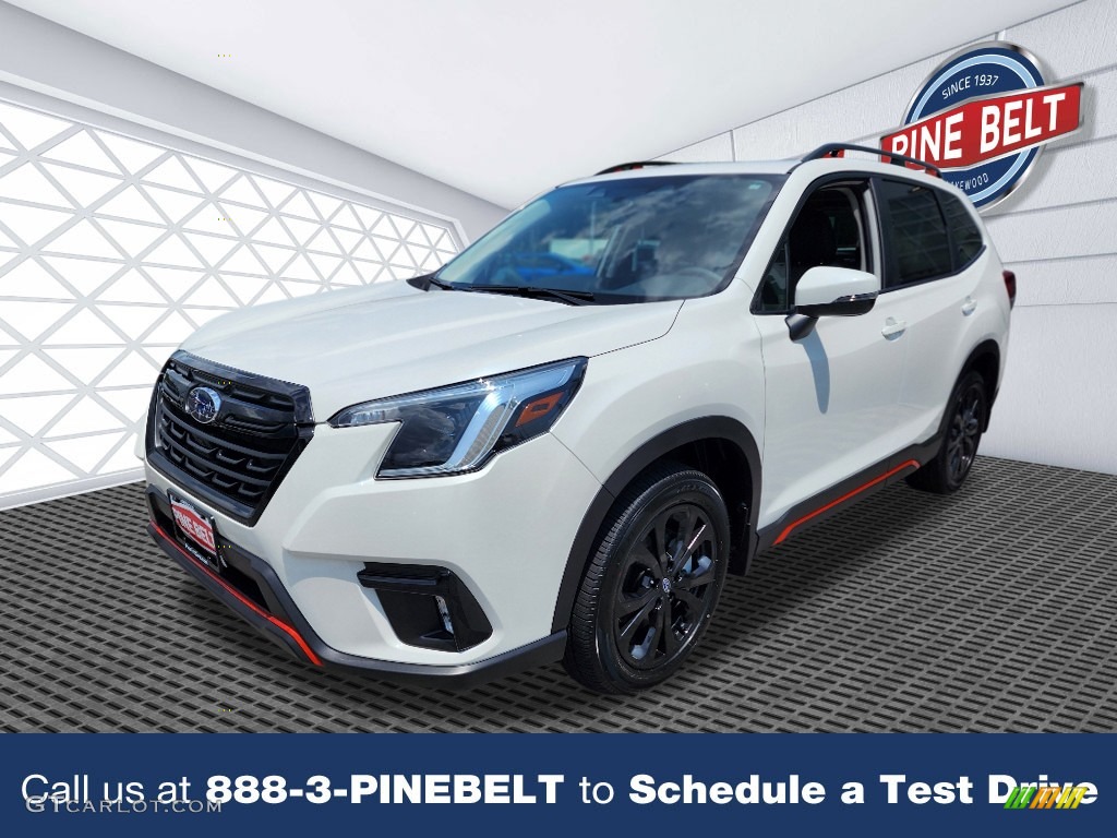 2023 Forester Sport - Crystal White Pearl / Gray photo #1