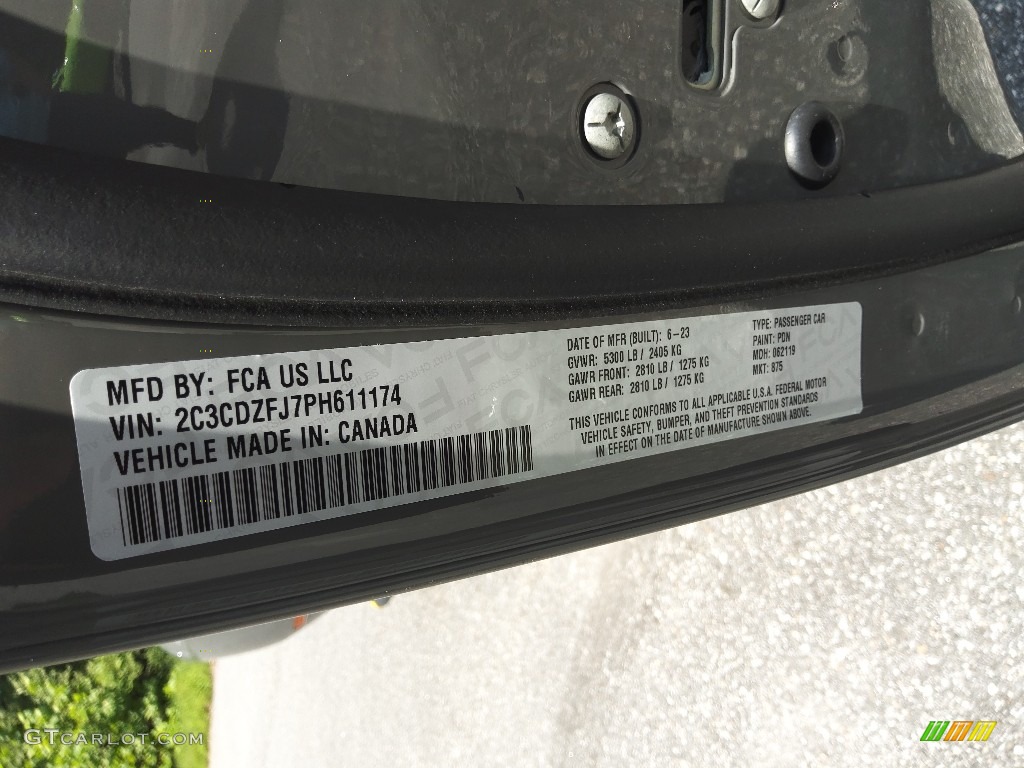 2023 Challenger Color Code PDN for Destroyer Grey Photo #146372795