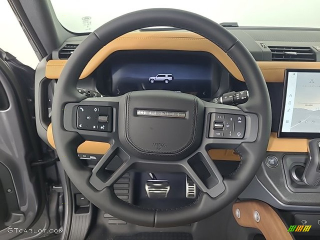 2023 Land Rover Defender 130 X Vintage Tan/Ebony Steering Wheel Photo #146373008