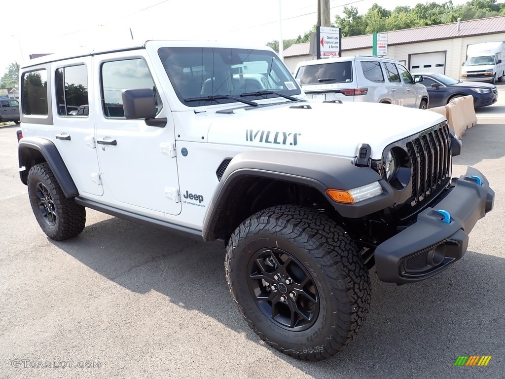 Bright White 2024 Jeep Wrangler 4-Door Willys 4xe Hybrid Exterior Photo #146373581
