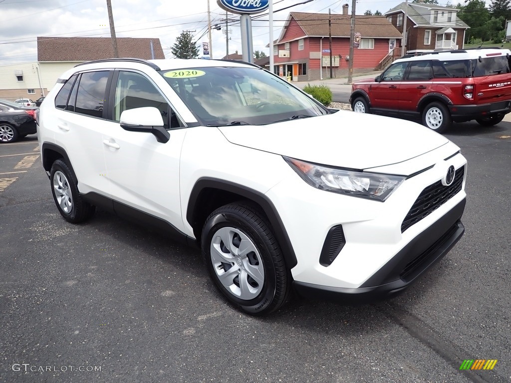 2020 RAV4 LE AWD - Super White / Black photo #7