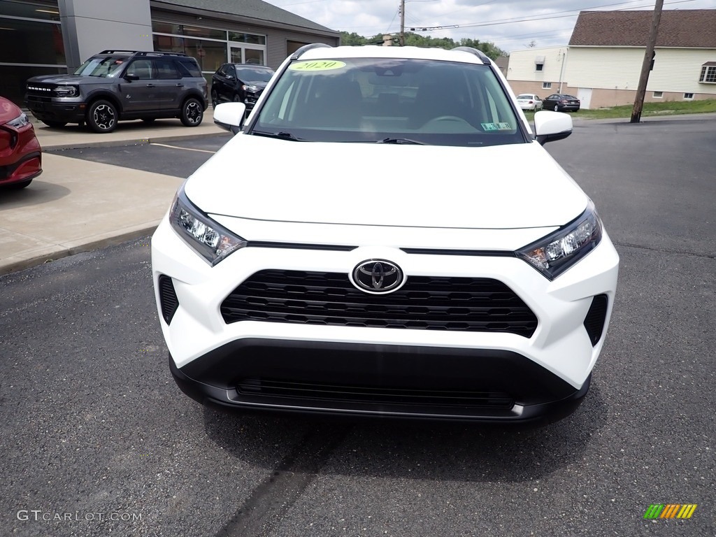 2020 RAV4 LE AWD - Super White / Black photo #8