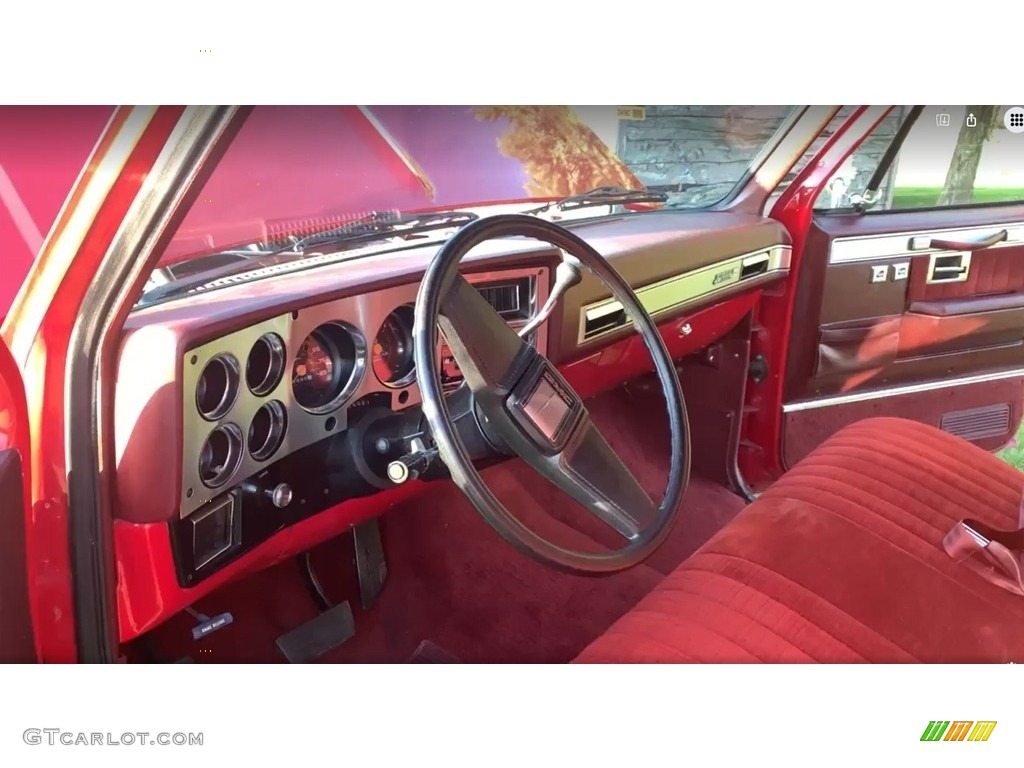 Burgundy Interior 1984 GMC C/K C1500 Sierra Classic Regular Cab Photo #146375588