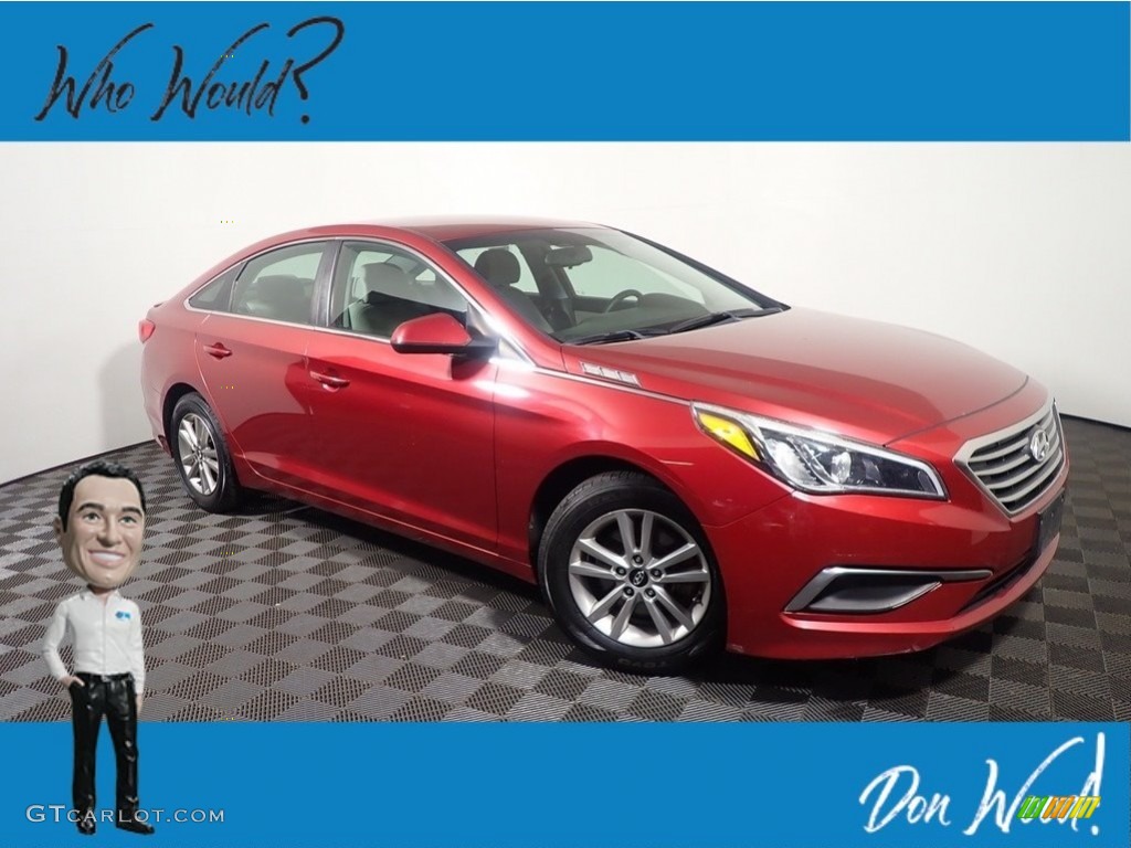 2016 Sonata SE - Venetian Red / Gray photo #2