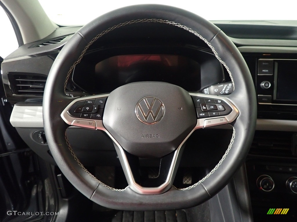2022 Volkswagen Taos S Gray/Black Steering Wheel Photo #146376209