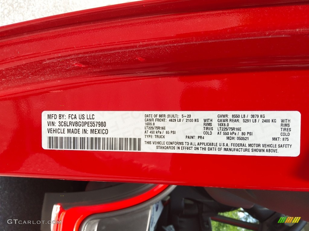 2023 ProMaster Color Code PR4 for Flame Red Photo #146377168