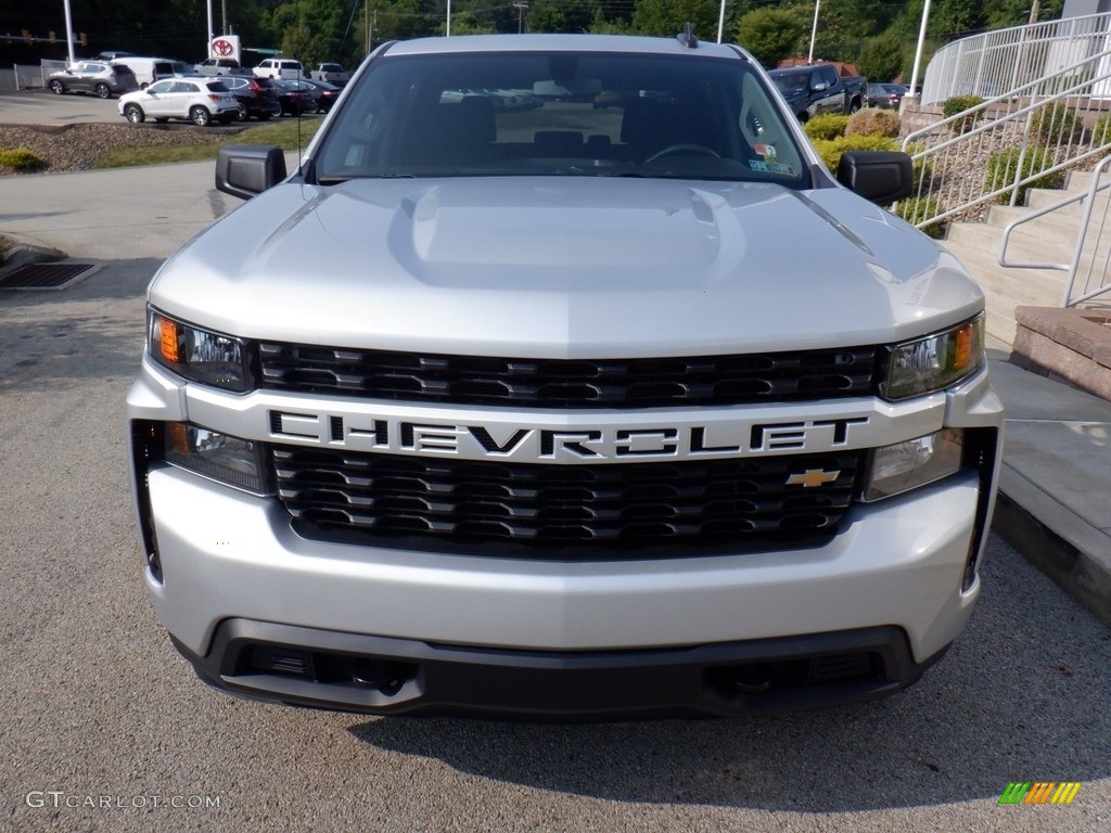 2021 Silverado 1500 Custom Crew Cab 4x4 - Silver Ice Metallic / Jet Black photo #10