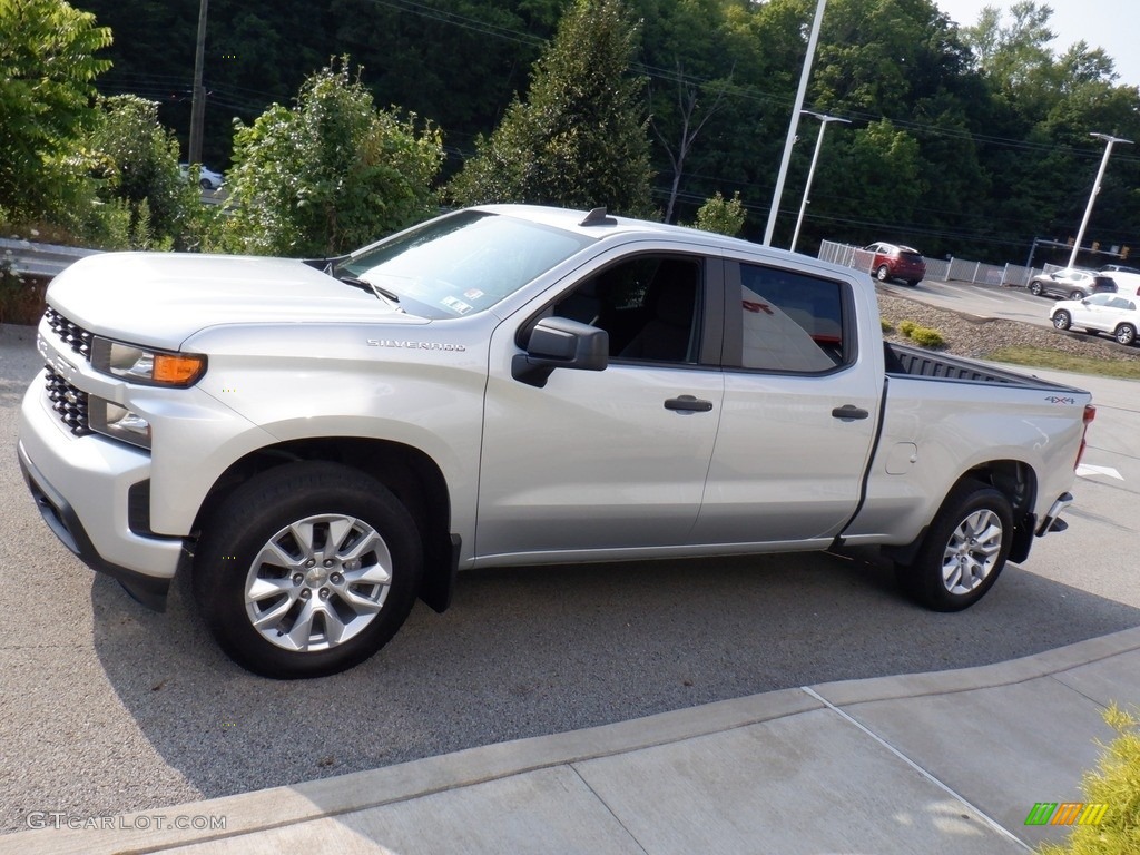 2021 Silverado 1500 Custom Crew Cab 4x4 - Silver Ice Metallic / Jet Black photo #12