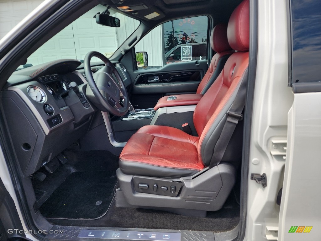 2013 F150 Limited SuperCrew 4x4 - White Platinum Metallic Tri-Coat / FX Sport Appearance Black/Red photo #13