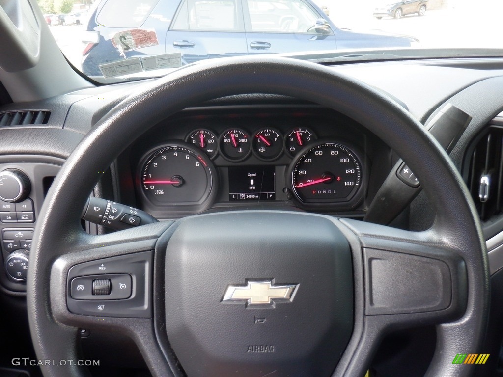 2021 Silverado 1500 Custom Crew Cab 4x4 - Silver Ice Metallic / Jet Black photo #26