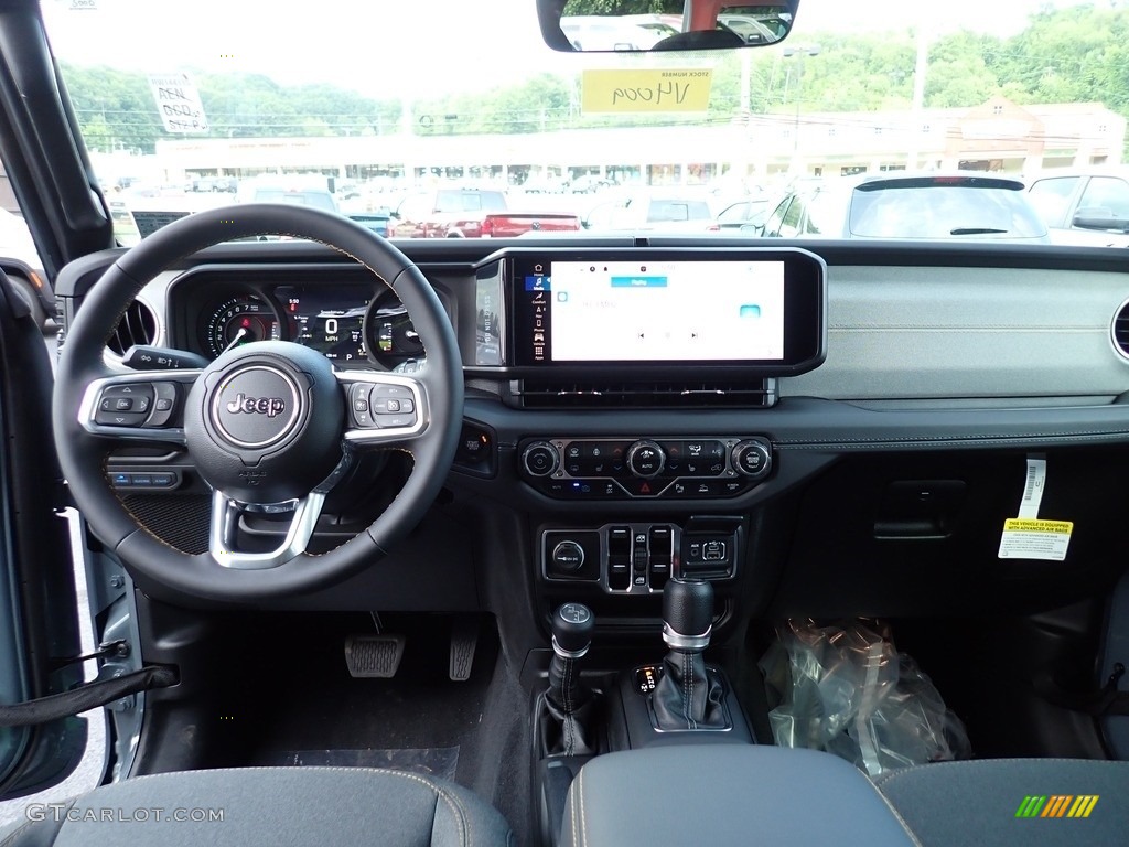 2024 Jeep Wrangler 4-Door Sahara 4xe Hybrid Black Dashboard Photo #146377973