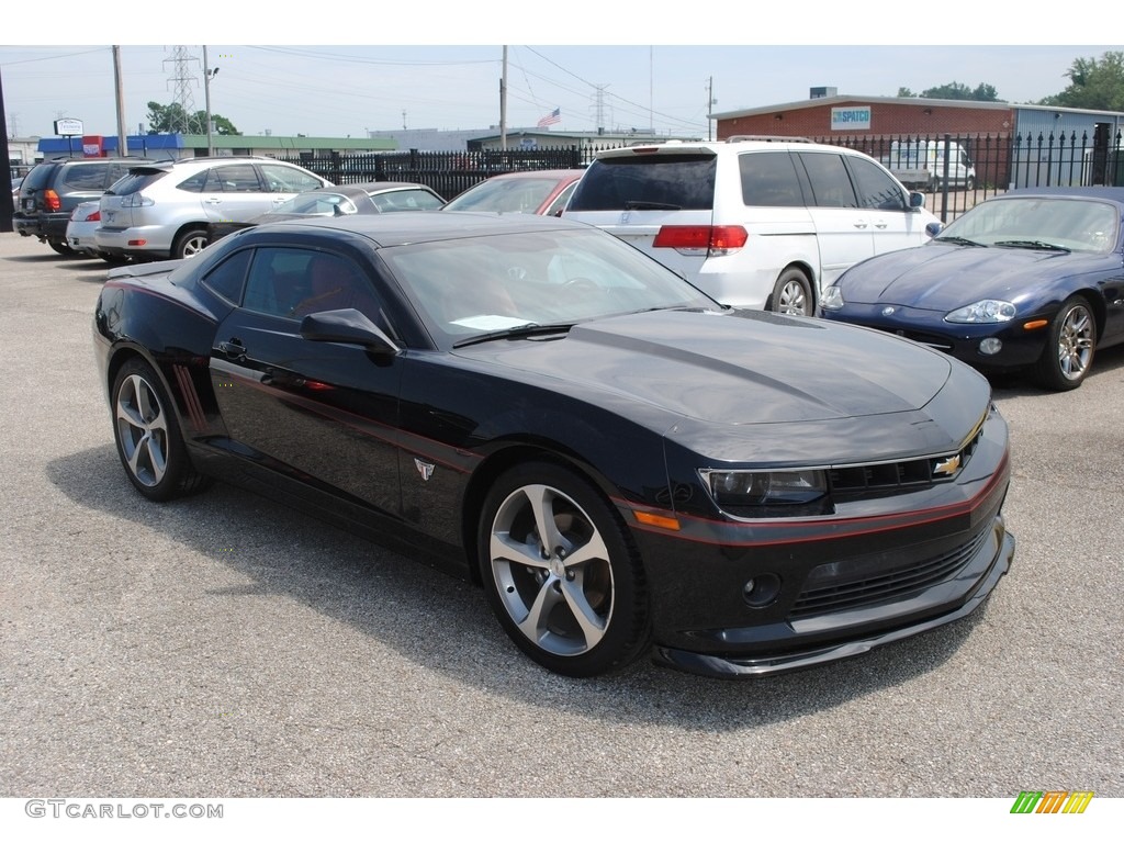 2015 Camaro LT Coupe - Black / Inferno Orange photo #7