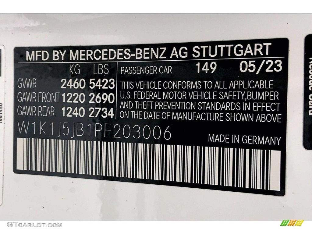 2023 Mercedes-Benz E 450 Coupe Color Code Photos