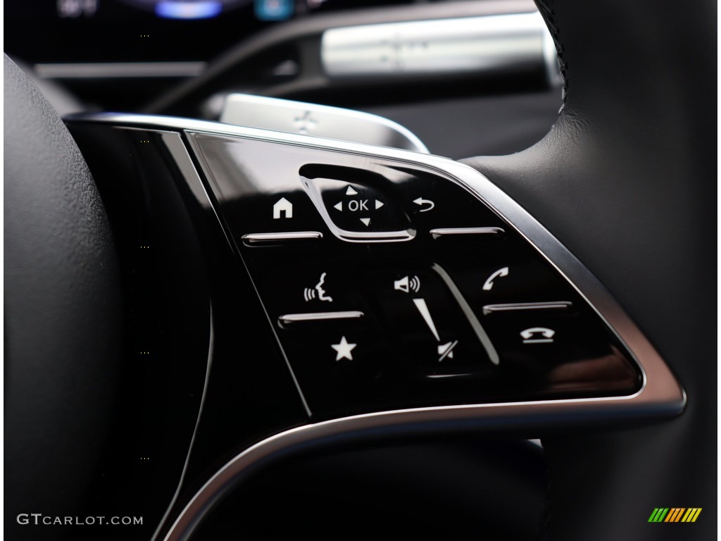 2023 Mercedes-Benz EQS 450+ Sedan Black/Space Gray Steering Wheel Photo #146381689