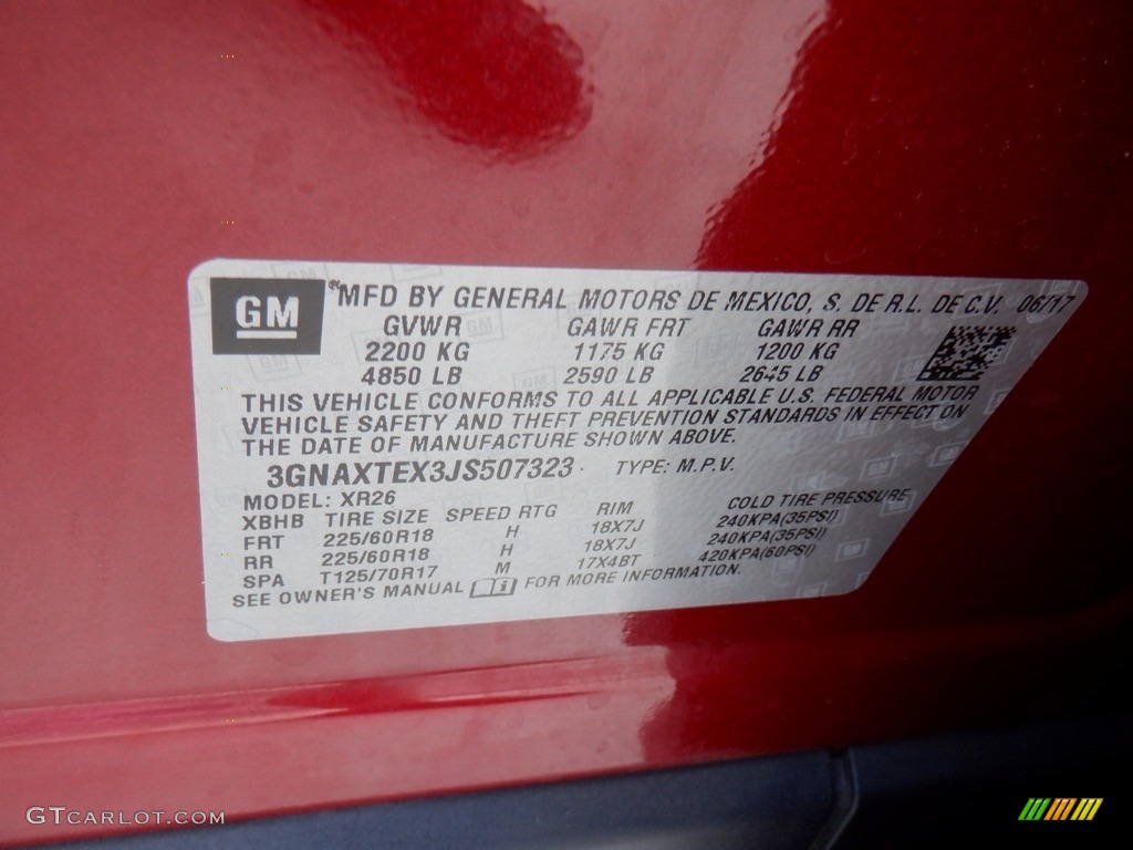 2018 Equinox LT AWD - Cajun Red Tintcoat / Medium Ash Gray photo #35