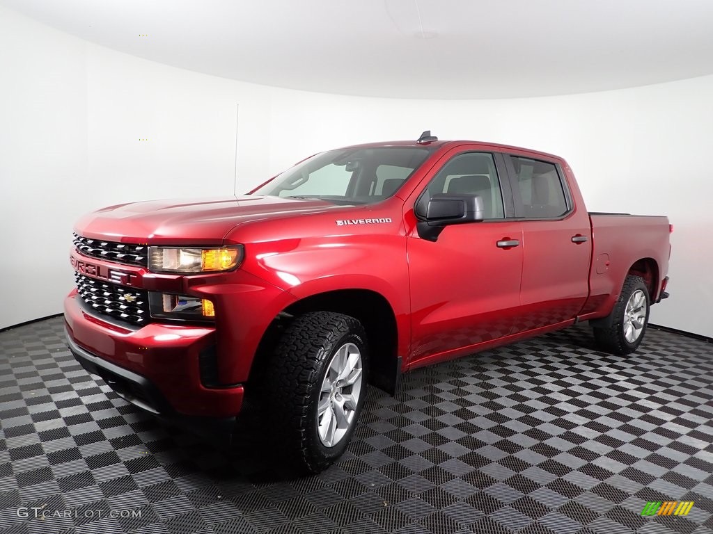 2021 Silverado 1500 Custom Crew Cab 4x4 - Red Hot / Jet Black photo #5