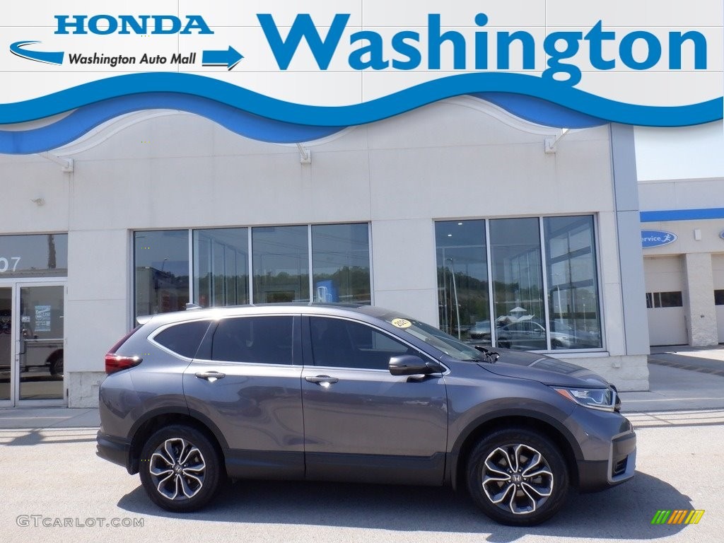 2021 CR-V EX-L AWD - Modern Steel Metallic / Black photo #2