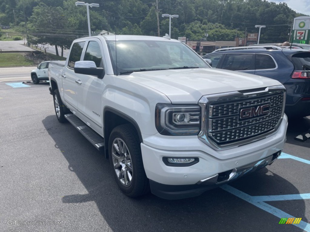 2017 Sierra 1500 Denali Crew Cab 4WD - White Frost Tricoat / Cocoa/­Dark Sand photo #4