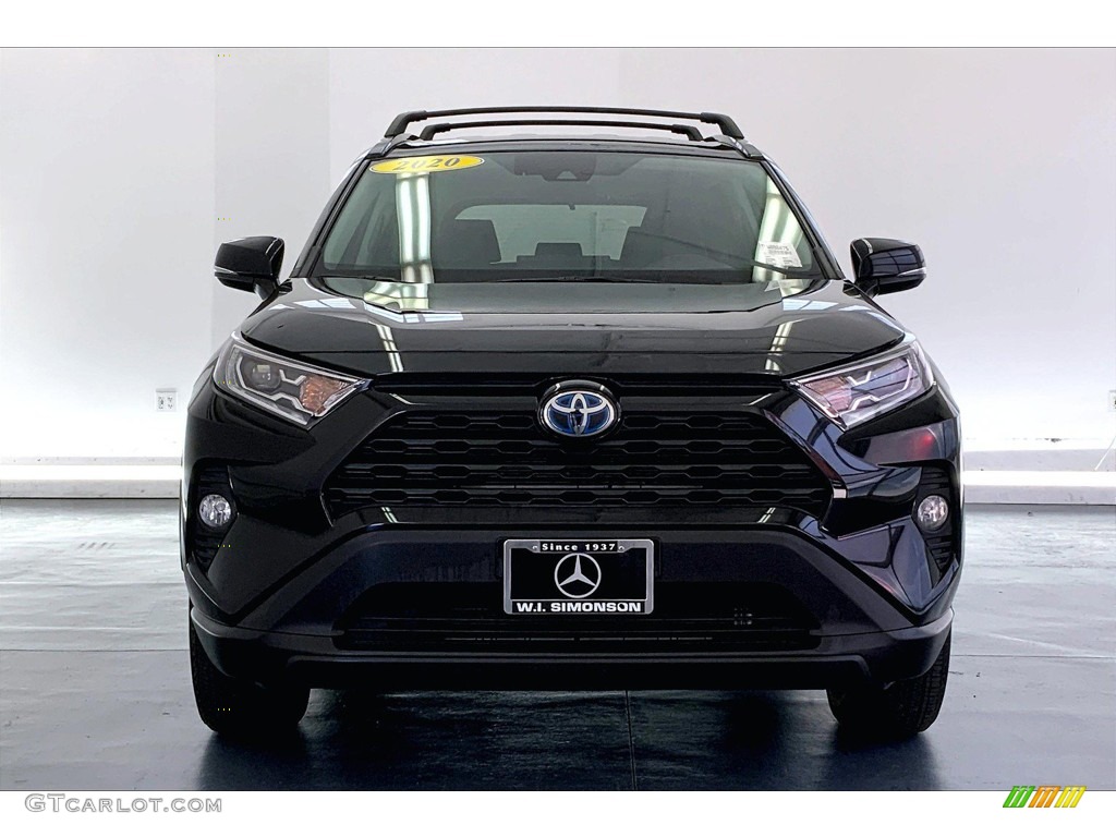 2020 RAV4 XLE AWD Hybrid - Midnight Black Metallic / Nutmeg photo #2