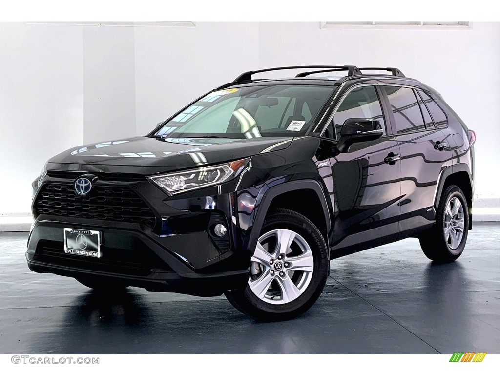 2020 RAV4 XLE AWD Hybrid - Midnight Black Metallic / Nutmeg photo #12