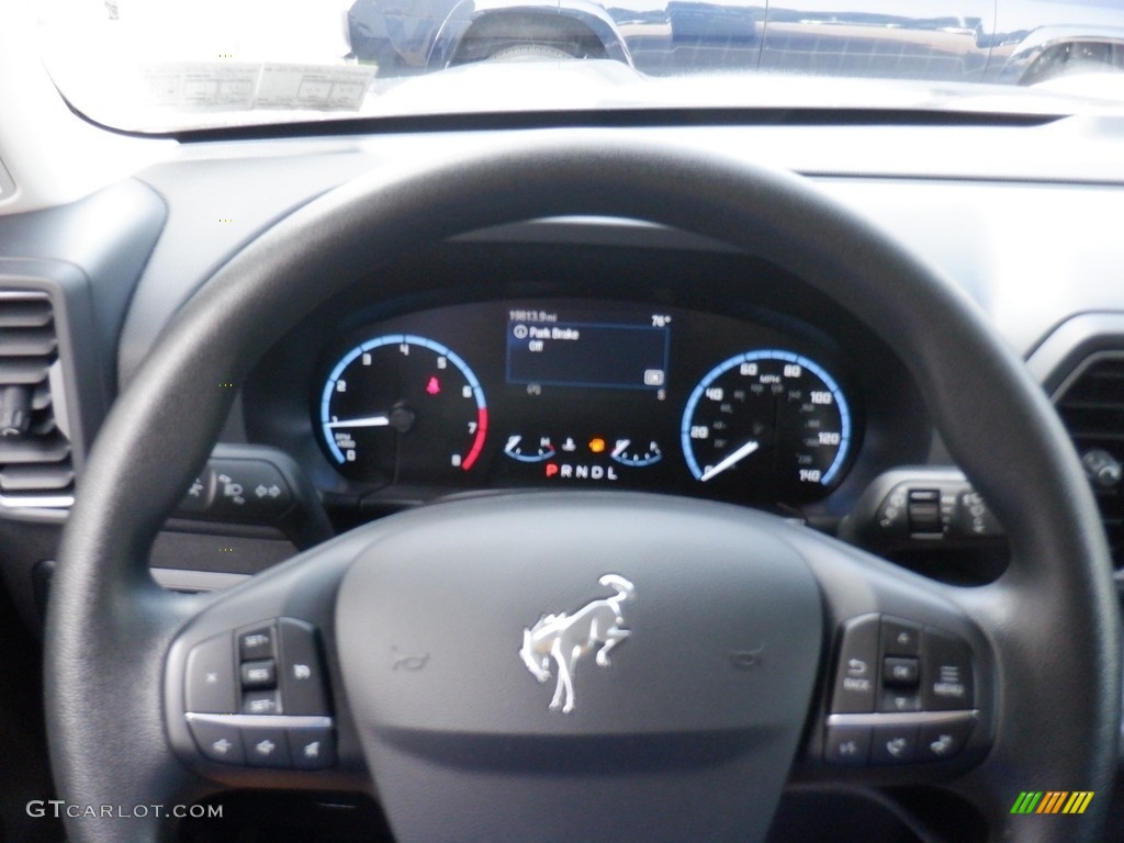 2021 Ford Bronco Sport Big Bend 4x4 Ebony Steering Wheel Photo #146386392