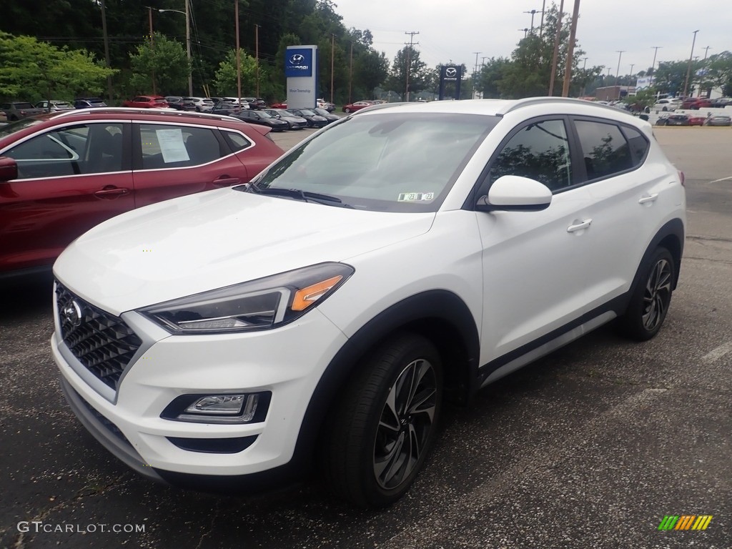 2021 Tucson Sport AWD - Winter White / Beige photo #1