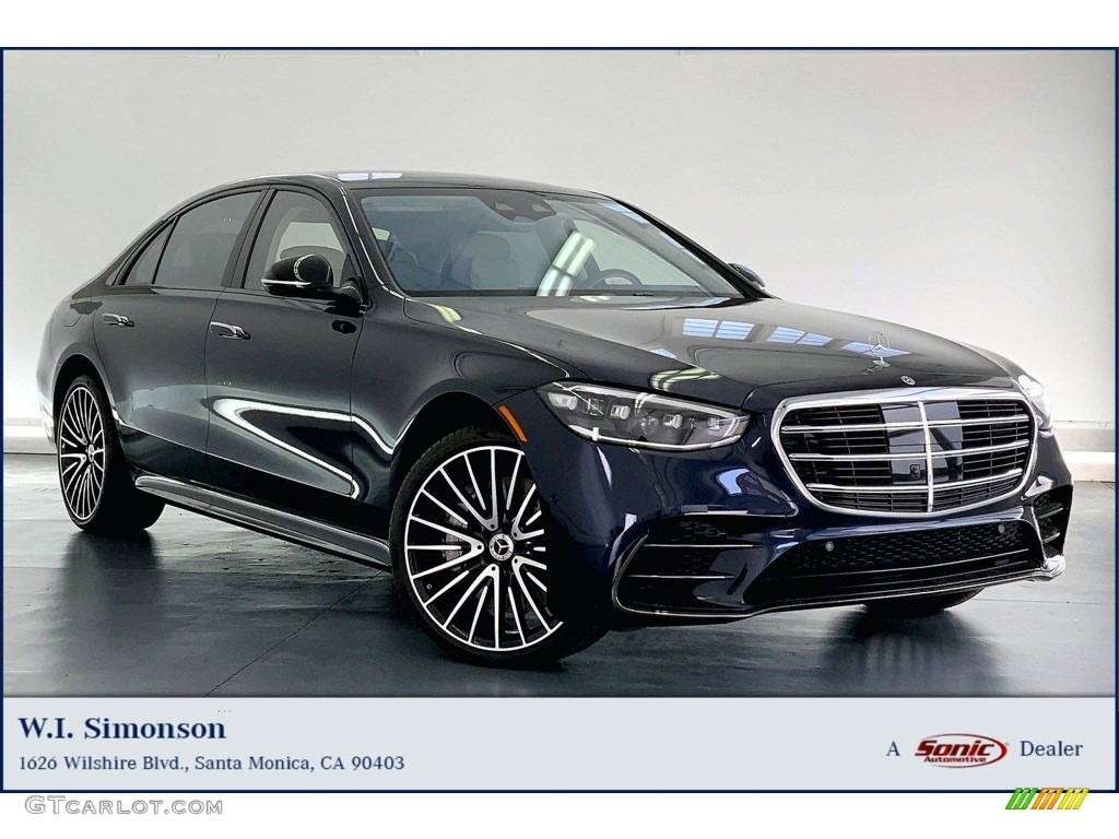 2023 S 580 4Matic Sedan - Nautical Blue Metallic / Macchiato/Magma Grey photo #1