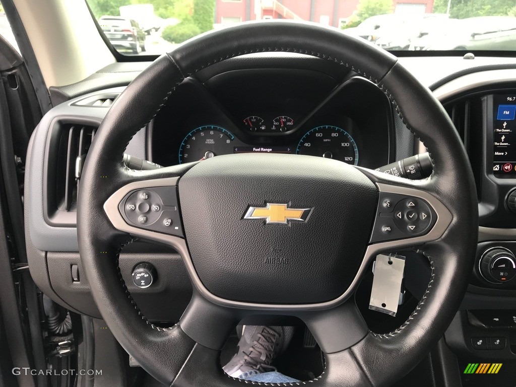 2021 Chevrolet Colorado Z71 Crew Cab 4x4 Jet Black/­Dark Ash Steering Wheel Photo #146391128