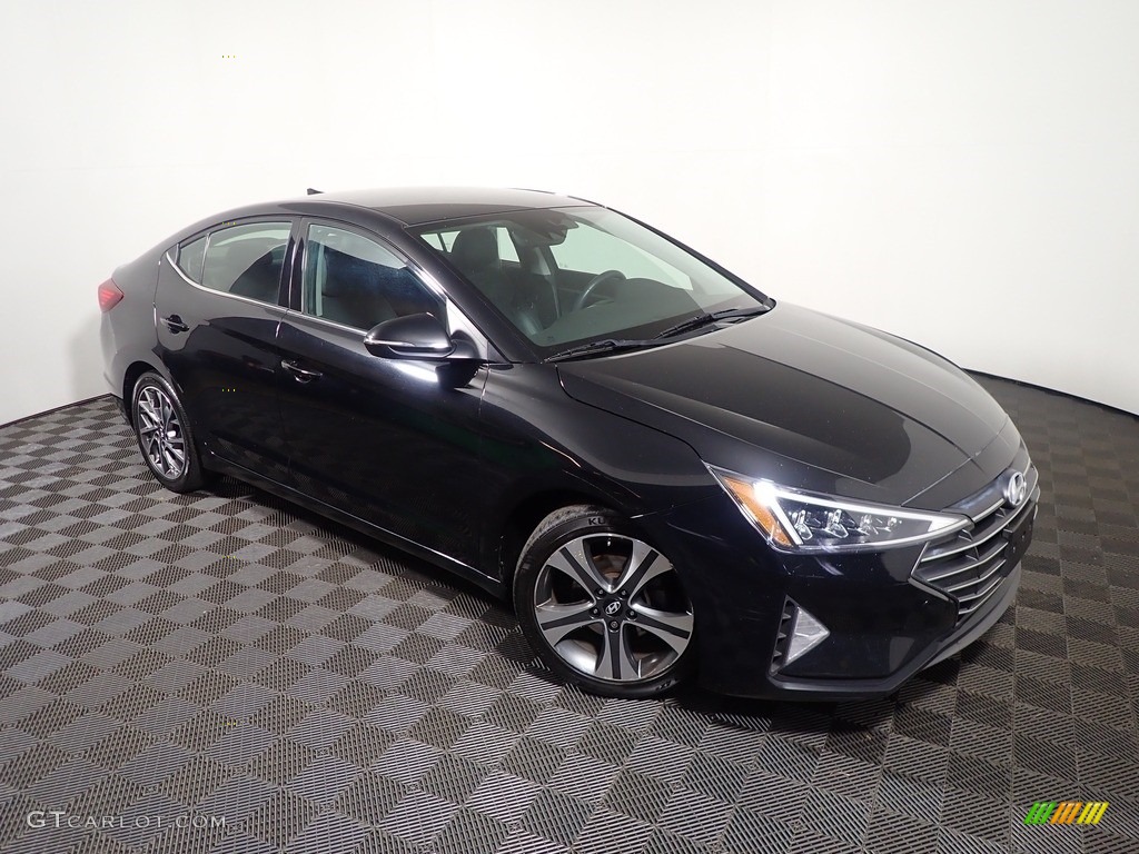 2020 Elantra Limited - Phantom Black / Black photo #3