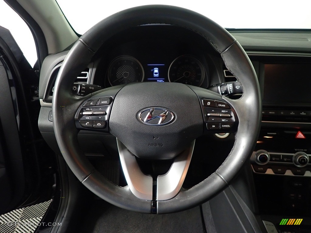 2020 Elantra Limited - Phantom Black / Black photo #22