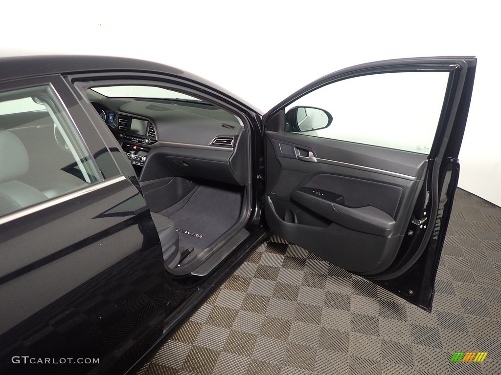 2020 Elantra Limited - Phantom Black / Black photo #33