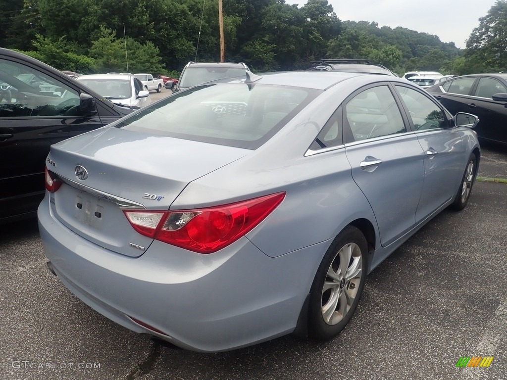 2011 Sonata Limited 2.0T - Blue Sky Metallic / Gray photo #4