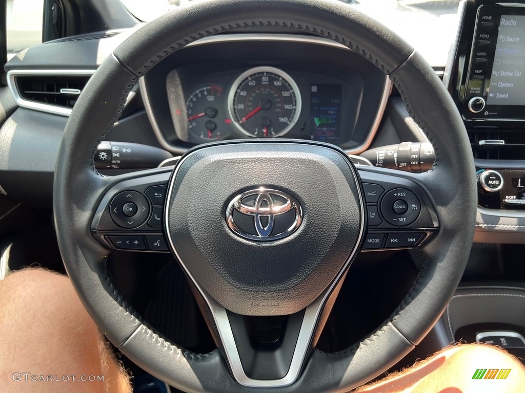 2022 Toyota Corolla Hatchback SE Nightshade Edition Black Steering Wheel Photo #146392268