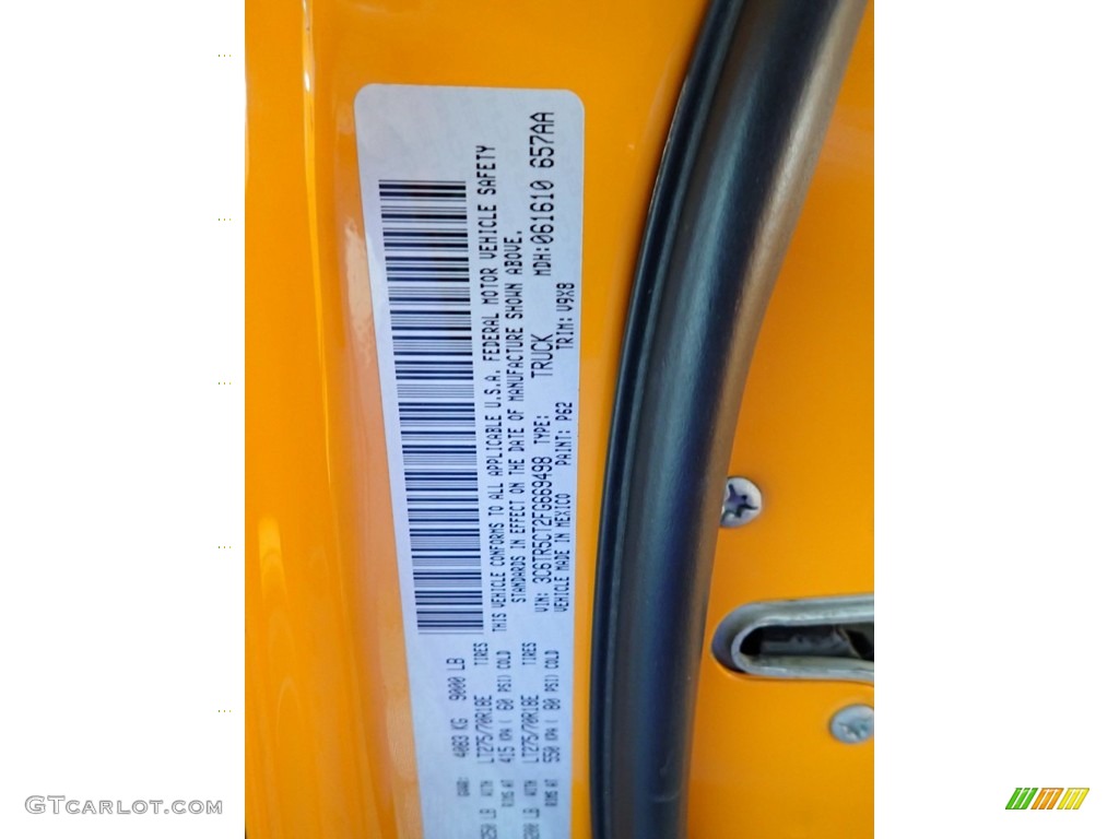 2015 2500 Color Code P62 for Omaha Orange Photo #146392391