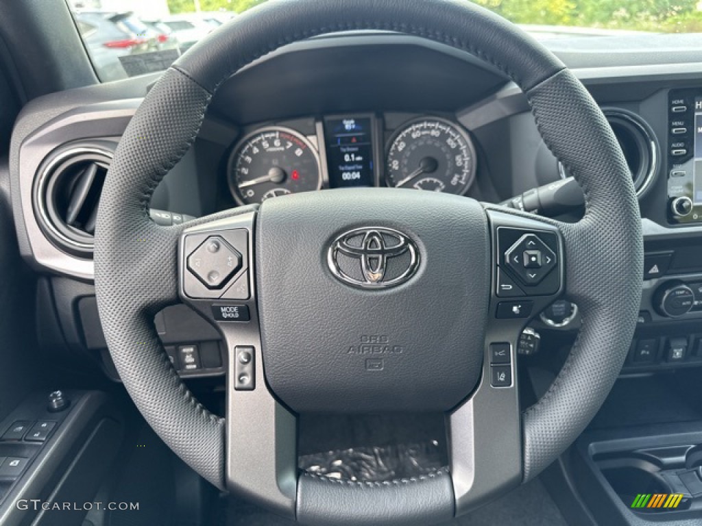 2023 Toyota Tacoma TRD Off Road Double Cab 4x4 Black/Cement Steering Wheel Photo #146392862