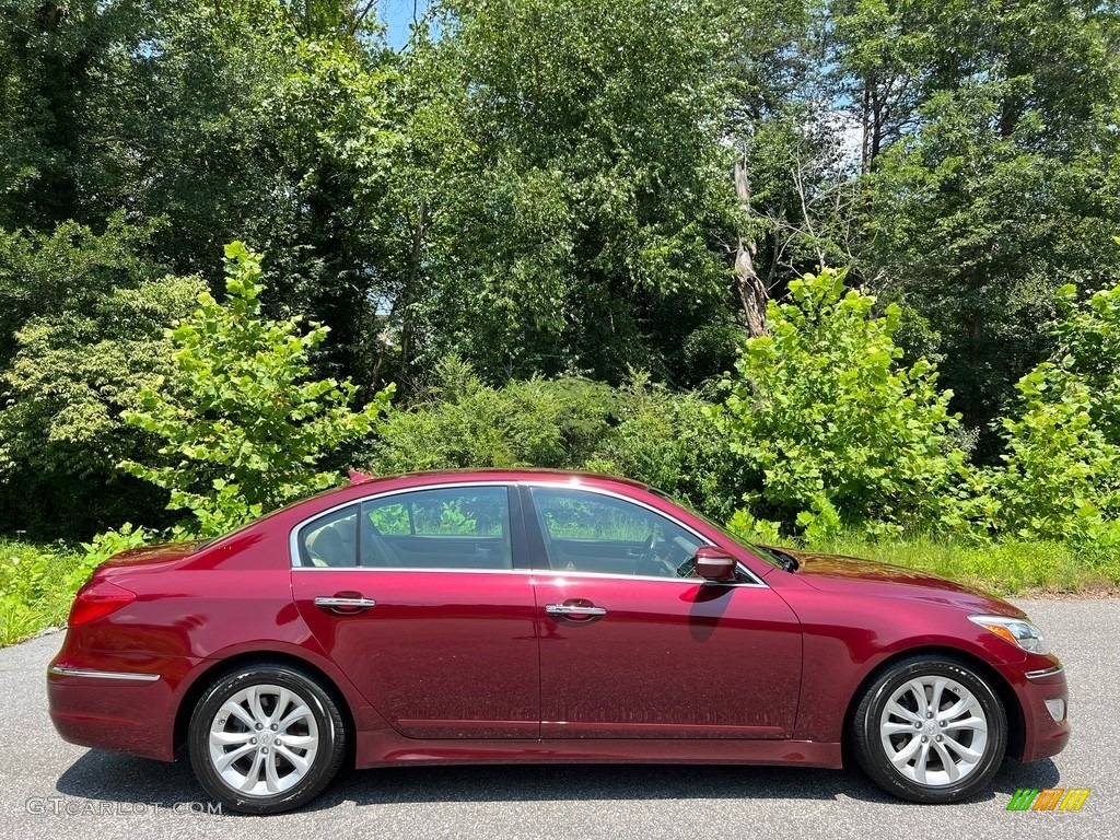 Cabernet Red Pearl 2013 Hyundai Genesis 3.8 Sedan Exterior Photo #146393130