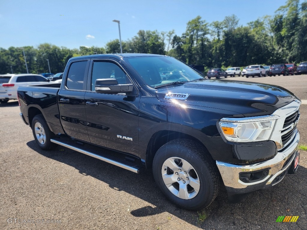 Diamond Black Crystal Pearl 2021 Ram 1500 Big Horn Crew Cab 4x4 Exterior Photo #146393411