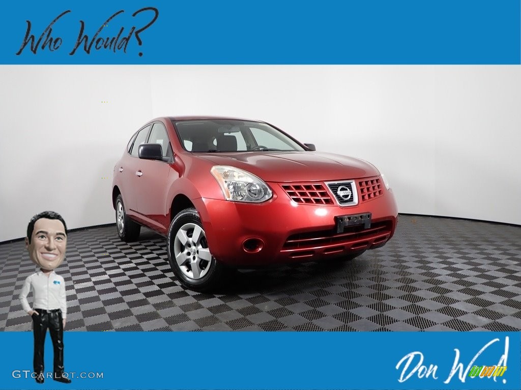 2010 Rogue S AWD - Venom Red / Black photo #2