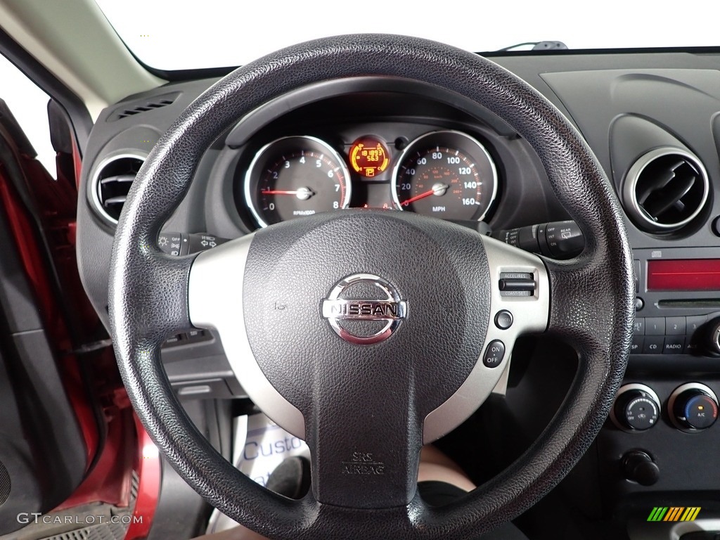 2010 Rogue S AWD - Venom Red / Black photo #13