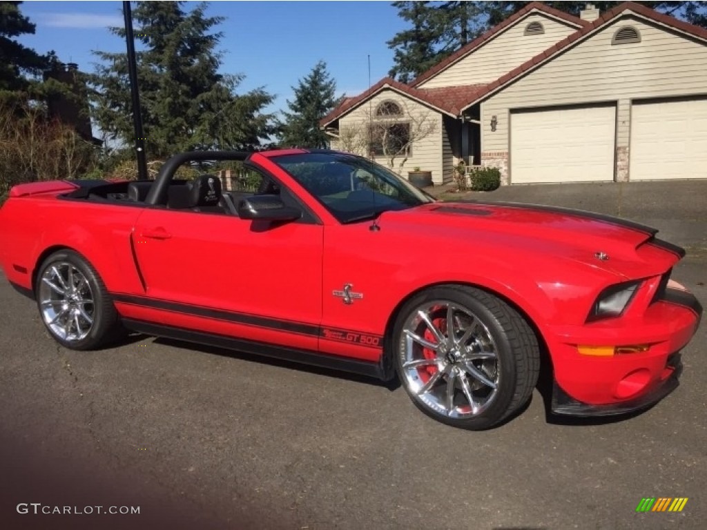 2007 Mustang Shelby GT500 Super Snake Convertible - Torch Red / Black/Red photo #1
