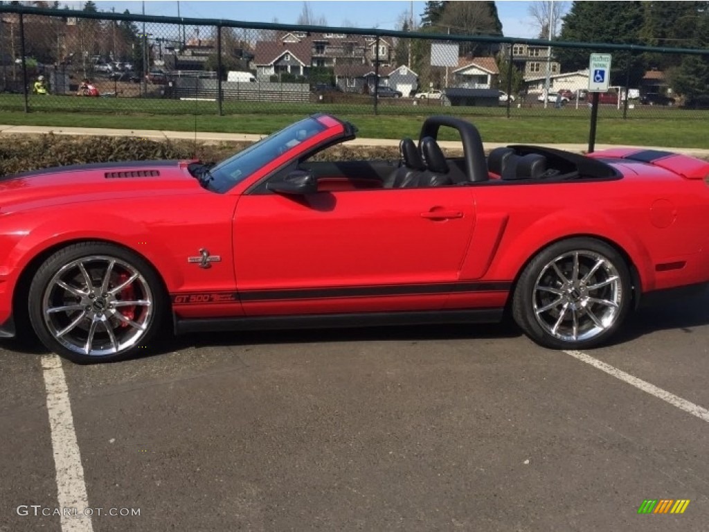 2007 Mustang Shelby GT500 Super Snake Convertible - Torch Red / Black/Red photo #2