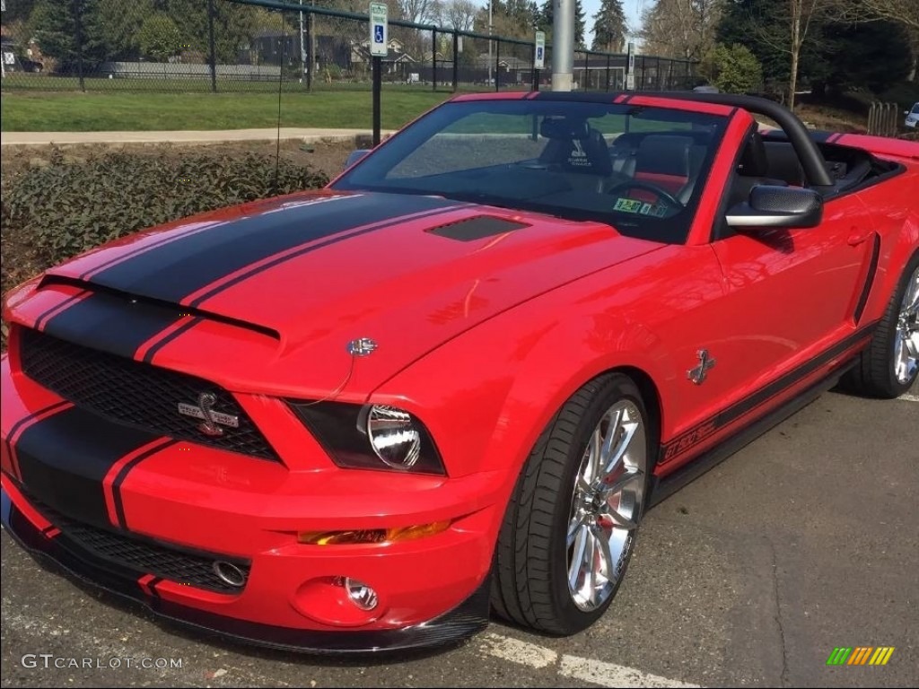 2007 Mustang Shelby GT500 Super Snake Convertible - Torch Red / Black/Red photo #3